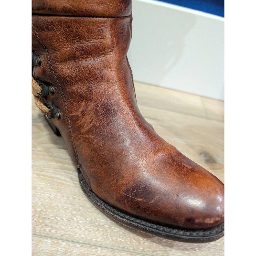 Freebird by Steven Reese Cognac Lace Up Tall Riding Boot Women's 9 Leather - Picture 9 of 15